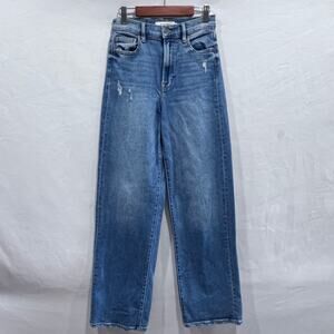 Hidden Los Angeles Logan Dad Jean Women's Size 24 Stretch High Rise Momcore